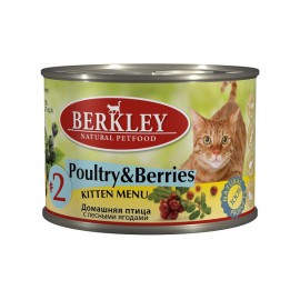 Berkley консервы для котят с домашней птицей и лесными ягодами